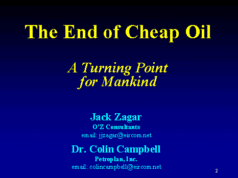 The End of Cheap Oil