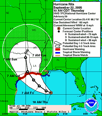 Mid-Gulf Hurricane Rita